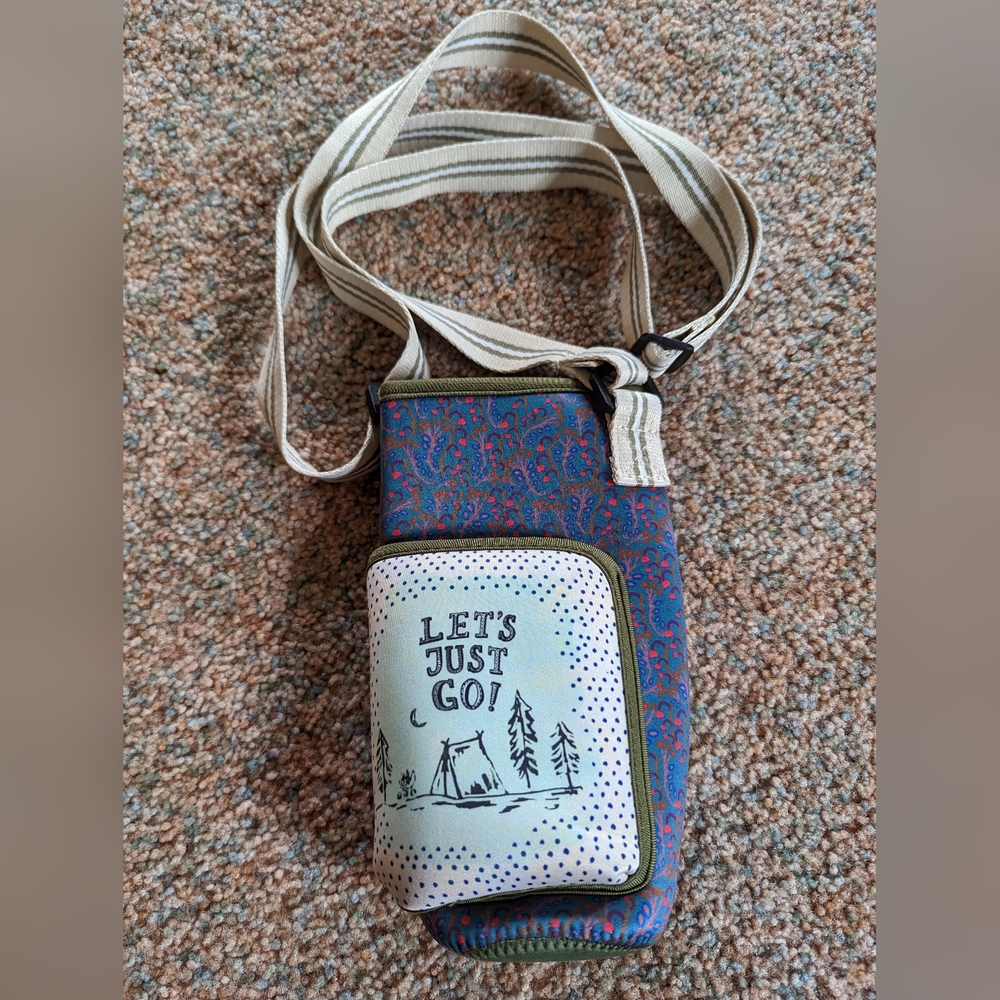 Natural Life Insulated Water Bottle Carrier "Let's Just Go" NWT